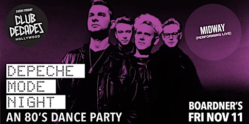 Club Decades - Depeche Mode Night 11/11 @ Boardner's