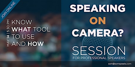 Speaking on Camera?  Session for Speakers primary image