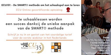 ECU101 in Dutch - The SMART® Method to Teach Chess - Basic Didactics Crs143 primary image
