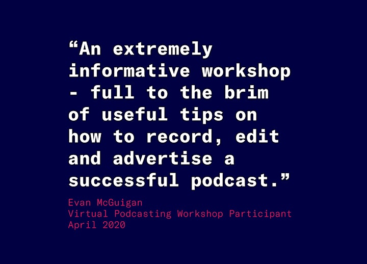 'First Steps in Audio Podcasting' Virtual Workshop via ZOOM.us image