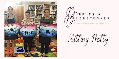Bubbles & Brushstrokes - Sitting Pretty LIVE Painting Session primary image