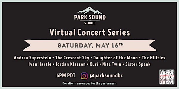Park Sound Virtual Concert Series - May 16