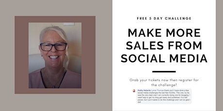 Make More Sales From Social Media - Free 5 day challenge primary image