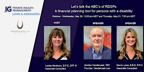 Let’s talk the ABC’s of RDSPs - A Financial Planning Tool for Persons with a Disability primary image