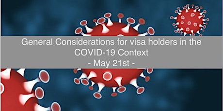 Imagen principal de Considerations for Visa holders in the Covid-19 context