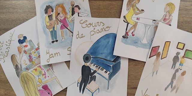 Image principale de Atelier créatif : Dessin, peinture, aquarelle… (détente & convivial)