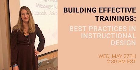 Building Effective Trainings- Best Practices in Instructional Design primary image