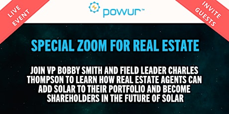 SPECIAL POWUR ZOOM FOR REAL ESTATE PROFESSIONALS primary image
