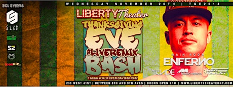 Thanksgiving Eve Bash #LiveRemix ft. ENFERNO, Miki Taka & Miss Jade primary image