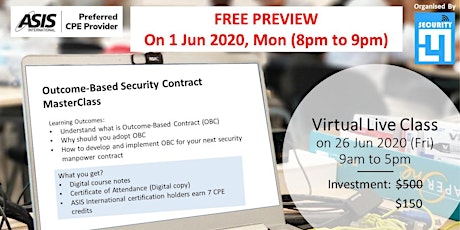 Outcome-Based Security Contract MasterClass (Preview) 1 Jun 2020 primary image