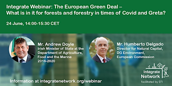 Integrate webinar: Green deal and its implications for forests and forestry