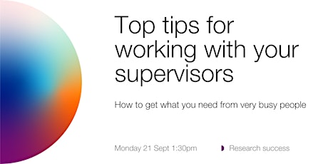 ANUHDR: Top tips for working with your supervisors primary image