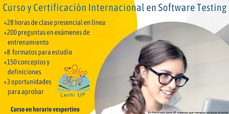 Imagen principal de Certificación Internacional En Software Tester, L-V