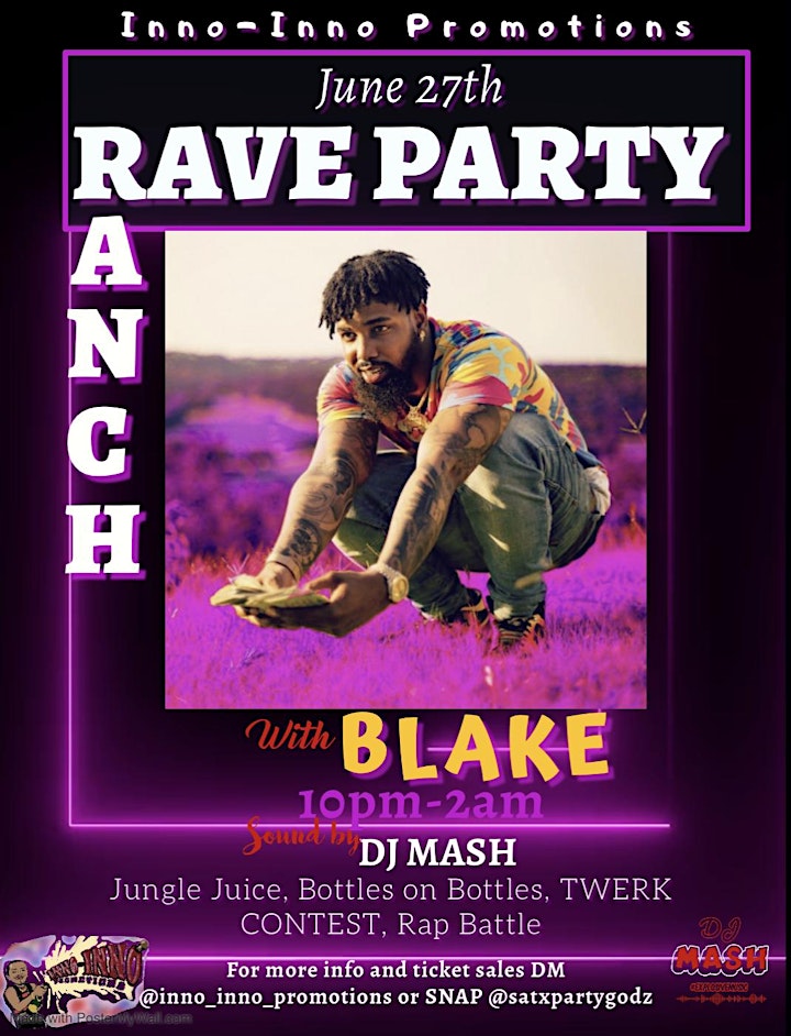 Rave Ranch Party With Blake Tickets Sat Aug 15 2020 At 10 00 Pm