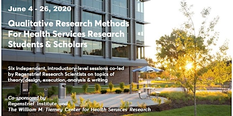 Qualitative Research Methods for Health Services Research Students-Scholars primary image