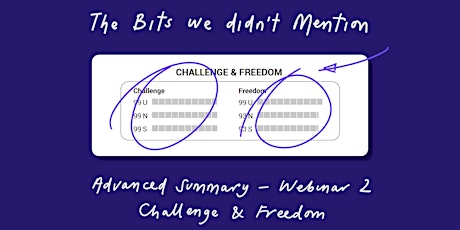 The Bits we didn't Mention - Advanced Summary 2: Challenge & Freedom primary image