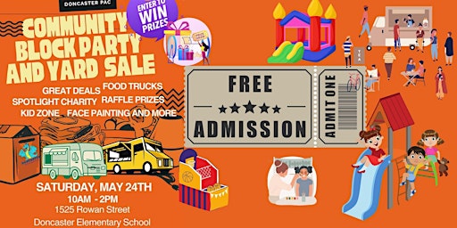 4th Annual Doncaster Community Block Party & Yard Sale primary image