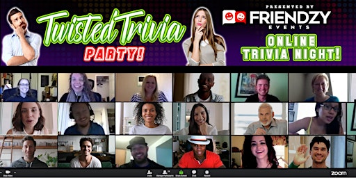 Imagem principal do evento Twisted Trivia - Fun Online Trivia Night!