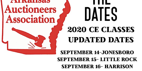 Arkansas Auctioneers Association CE Classes 2020
