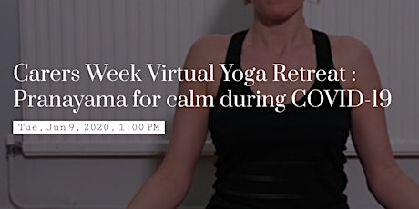 Carers Week Virtual Yoga Retreat : Pranayama for c primary image
