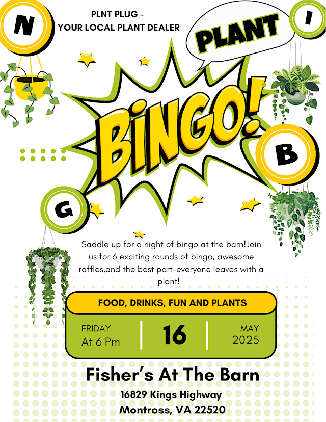 Image principale de Plant Bingo @ Fisher’s JULY