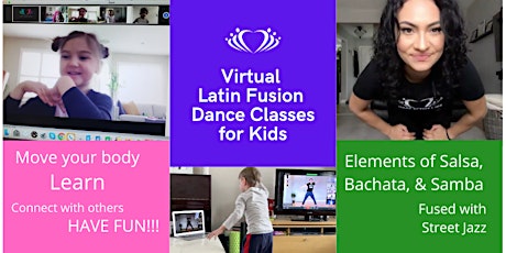 Virtual Latin Fusion Dance Class for Kids - 6-8 yrs old primary image