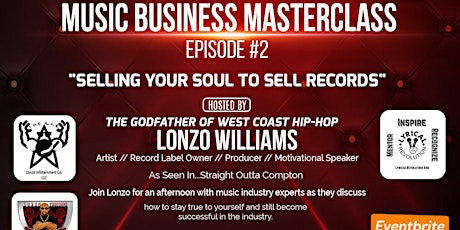 Music Business Masterclass Episode #2 with Lonzo Williams - Live on Zoom primary image
