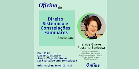 Imagem principal do evento OFICINA DE DIREITO SISTÊMICO Online