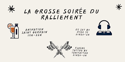 Image principale de GROSSE SOIRÉE AU RALLIEMENT – VENDREDI 23 MAI