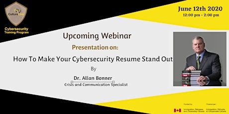 How To Make Your Cybersecurity Resume Stand Out by     Dr Allan Bonner primary image