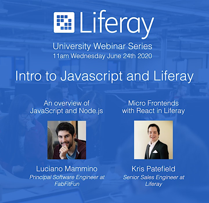 Liferay Universities Series - Introduction to Javascript and Liferay image