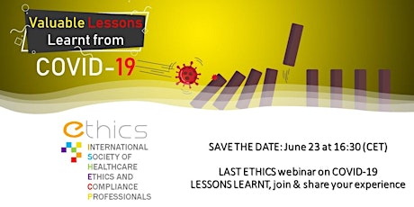 Image principale de ETHICS WEBINAR  4 on Covid-19: Lessons learnt from the pandemic