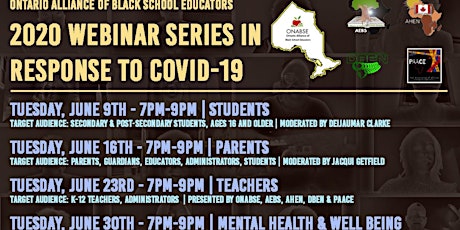 ONABSE Webinar Series in Response to COVID-19 primary image