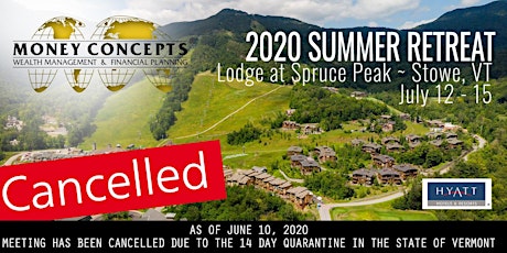 CANCELLED: 2020 Money Concepts Summer Retreat primary image