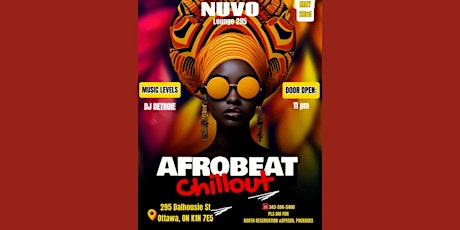 AFROBEAT CHILLOUT FRIDAY @ NUVO UPSCALE NIGHTCLUB VIP EXPERIENCE primary image