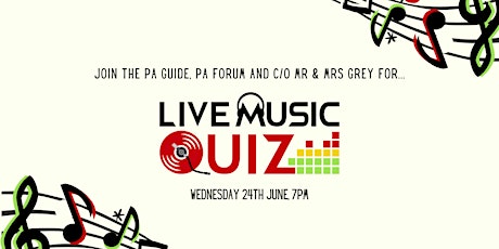 Join us on 24th June for a fun  live quiz with C/o Mr & Mrs Grey primary image