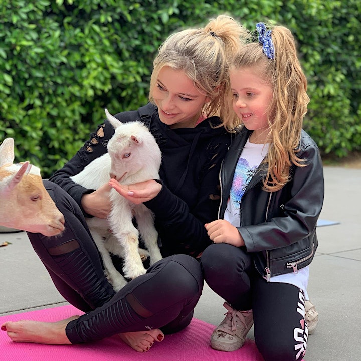 Baby Goat Yoga: Play with Baby Goats, Mini Donkey, Chickens and Pig! image
