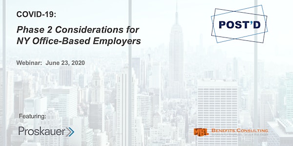 COVID-19: Phase 2 Considerations for NY Office-Based Employers