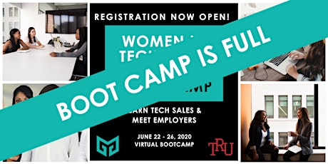 Virtual  Women in Tech Sales Boot Camp - June 2020 primary image