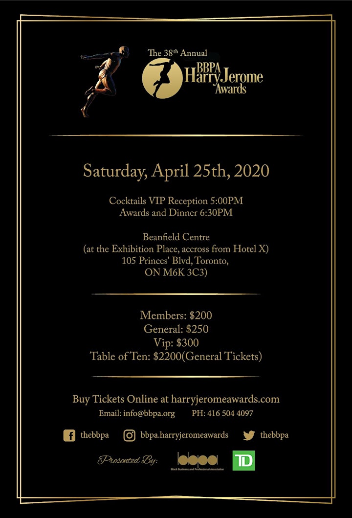 38th Annual BBPA Harry Jerome Awards - Decade Leaders image