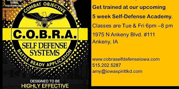 5 Week COBRA Self-Defense Academy