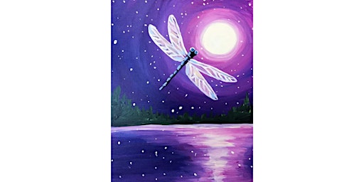 Image principale de Acrylic Painting - "Dragonfly in Moonlight"