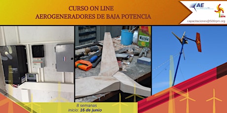 Image principale de CURSO ON LINE - AEROGENERADORES DE BAJA POTENCIA