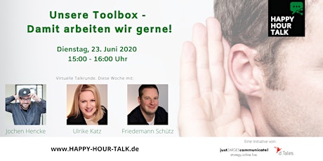 Hauptbild für HAPPY HOUR TALK - Unsere Toolbox - Damit arbeiten wir gerne!