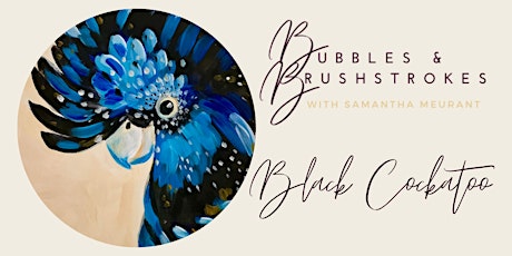 Bubbles & Brushstrokes - Black Cockatoo Online painting session primary image