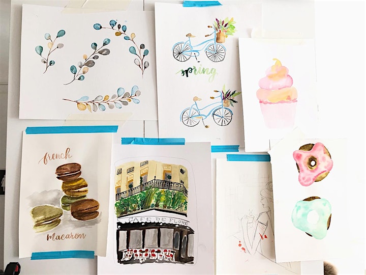 Moderne Watercolor Illustrationen: Bild