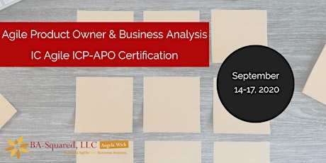Agile Product Owner & Business Analysis - IC-Agile ICP-APO Certification primary image