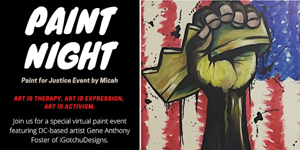 Paint for Justice Virtual "Paint Night" Event
