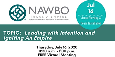 NAWBO-IE July 2020 Virtual Meeting & Board Installation primary image