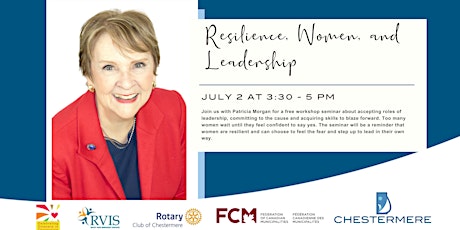 Resilience, Women and Leadership with Patricia Morgan primary image